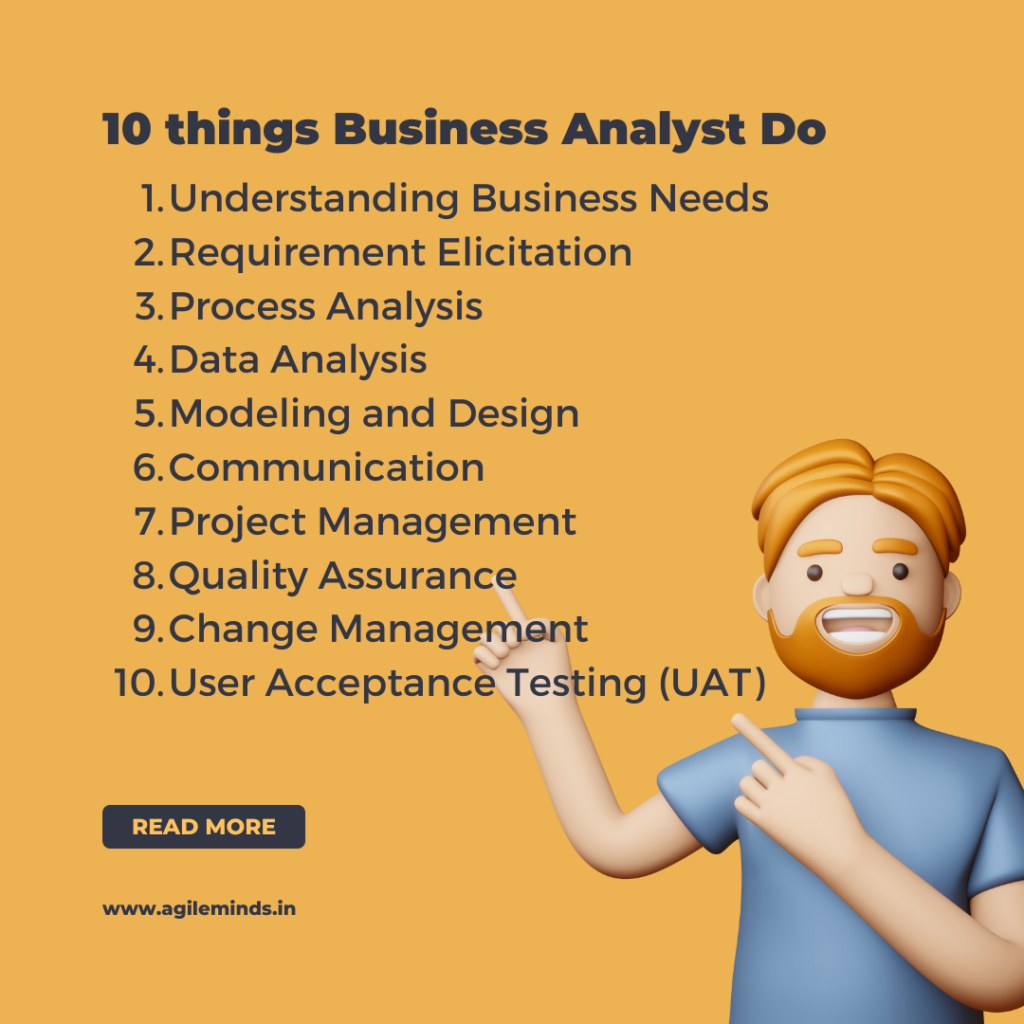 10 thing Business Analyst do in day to day activities